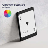 Minimalist Black Lucky You Ace of Hearts Playing Card Canvas Wall Art Print Decor Picture Ready to Hang