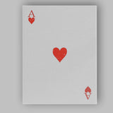 Minimalist Distressed Red Ace of Hearts Playing Card Canvas Wall Art Print Decor Picture Ready to Hang
