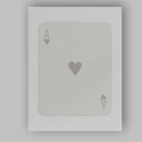 Minimalist Warm Beige Ace of Hearts Playing Card Canvas Wall Art Print Decor Picture Ready to Hang