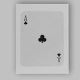 Minimalist Black Ace of Clubs Playing Card Canvas Wall Art Print Decor Picture Ready to Hang