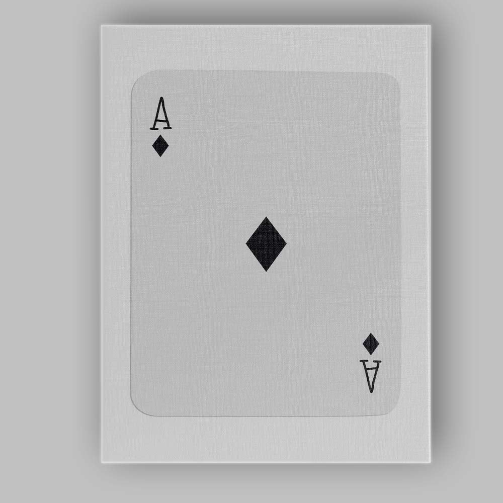 Minimalist Black Ace of Diamonds Playing Card Canvas Wall Art Print Decor Picture Ready to Hang