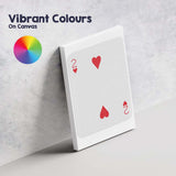 Minimalist Red Two of Hearts Playing Card Canvas Wall Art Print Decor Picture Ready to Hang