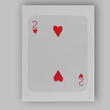 Minimalist Red Two of Hearts Playing Card Canvas Wall Art Print Decor Picture Ready to Hang