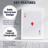 Minimalist Red Ace of Diamonds Playing Card Canvas Wall Art Print Decor Picture Ready to Hang
