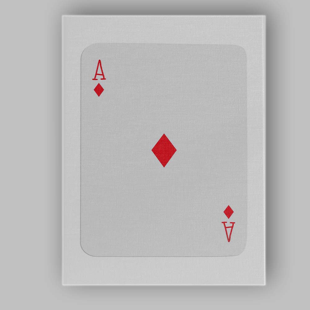 Minimalist Red Ace of Diamonds Playing Card Canvas Wall Art Print Decor Picture Ready to Hang