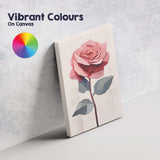 Minimalist Pink Rose Paper Cut Floral Contemporary Canvas Wall Art Print Decor Picture Ready to Hang