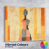 Abstract Geometric Female Silhouette Warm Earth Tones Minimalist Canvas Wall Art Print Decor Picture Ready to Hang