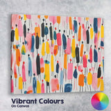 Abstract Colourful Minimalist Figure Crowd Painting Canvas Wall Art Print Decor Picture Ready to Hang