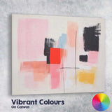 Soft Pink Colour Block Minimalist Abstract Painting Canvas Wall Art Print Decor Picture Ready to Hang