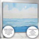 Serene Blue Ocean Horizon Minimalist Coastal Seascape Canvas Wall Art Print Decor Picture Ready to Hang