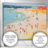 Impressionist Summer Beach Seascape Coastal Holiday Canvas Wall Art Print Decor Picture Ready to Hang