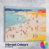 Impressionist Summer Beach Seascape Coastal Holiday Canvas Wall Art Print Decor Picture Ready to Hang