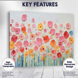 Pastel Paper Cut Wildflower Meadow Floral Collage Canvas Wall Art Print Decor Picture Ready to Hang