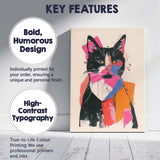 Modern Colourful Pop Art Cat Portrait Abstract Canvas Wall Art Print Decor Picture Ready to Hang