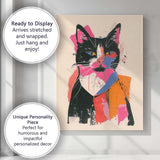 Modern Colourful Pop Art Cat Portrait Abstract Canvas Wall Art Print Decor Picture Ready to Hang