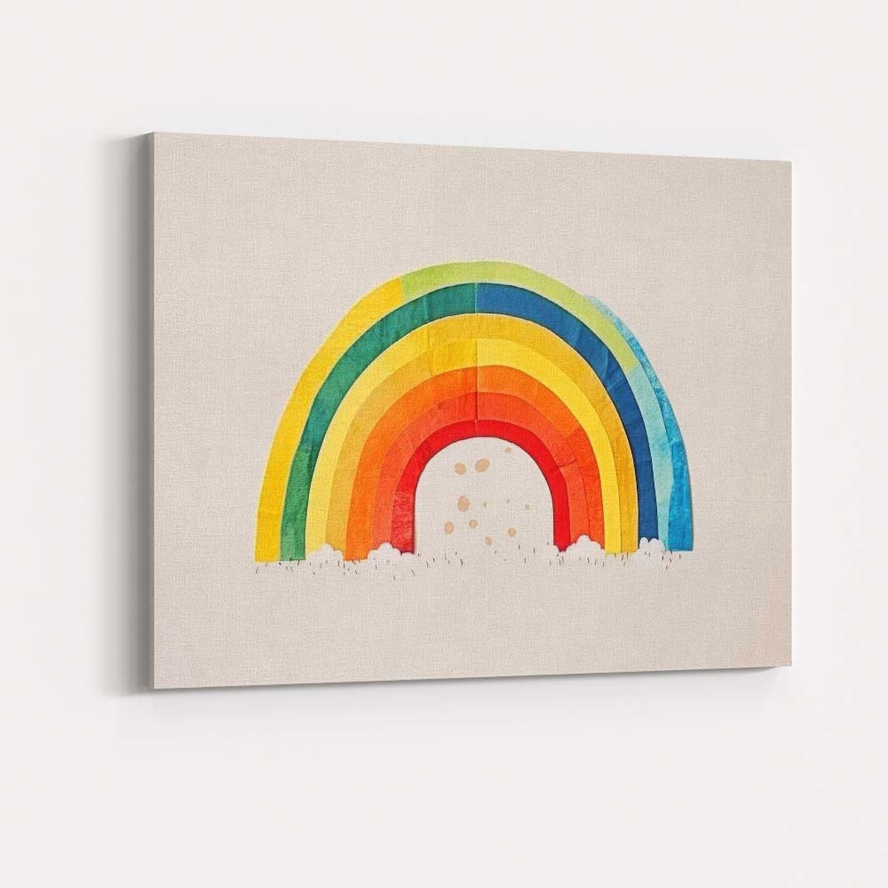 Minimalist Watercolour Rainbow Nursery Wall Art Canvas Wall Art Print Decor Picture Ready to Hang