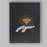 Mystical Golden Diamond Celestial Hands Minimalist Illustration Canvas Wall Art Print Decor Picture Ready to Hang