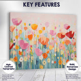 Colourful Abstract Wildflower Meadow Palette Knife Floral Canvas Wall Art Print Decor Picture Ready to Hang