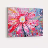 Abstract Pink Daisy Splash Floral Modern Canvas Wall Art Print Decor Picture Ready to Hang