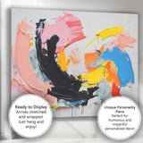 Abstract Expressive Palette Knife Brushstroke Painting Canvas Wall Art Print Decor Picture Ready to Hang