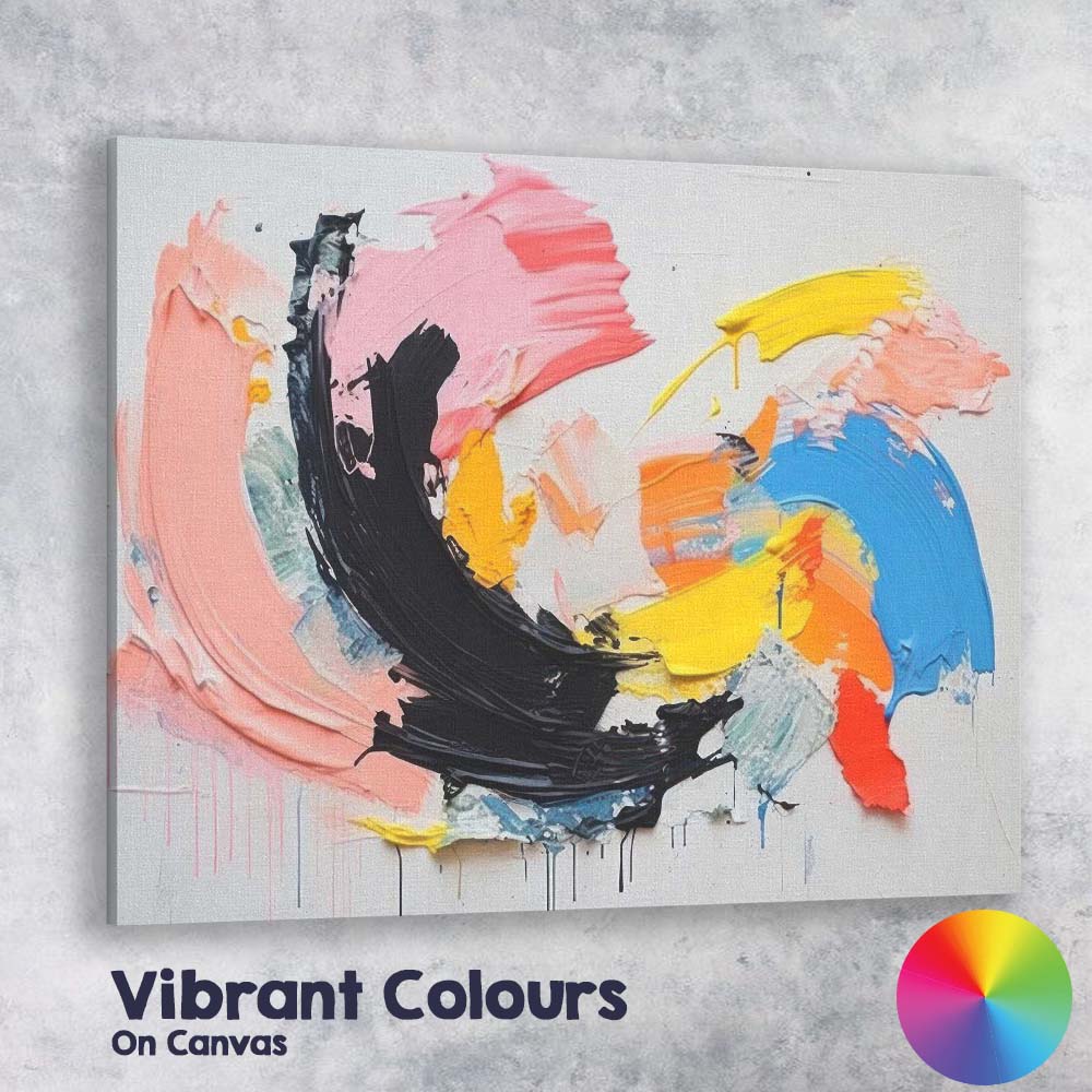 Abstract Expressive Palette Knife Brushstroke Painting Canvas Wall Art Print Decor Picture Ready to Hang