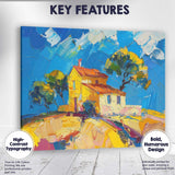 Vibrant Mediterranean Villa Landscape Impressionist Oil Painting Canvas Wall Art Print Decor Picture Ready to Hang