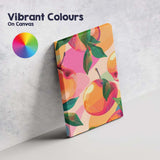 Colourful Peach Fruit Abstract Geometric Pattern Canvas Wall Art Print Decor Picture Ready to Hang