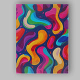 Bold Colourful Organic Abstract Fluid Shapes Contemporary Canvas Wall Art Print Decor Picture Ready to Hang