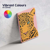 Pink Background Pop Art Leopard Portrait Contemporary Animal Illustration Canvas Wall Art Print Decor Picture Ready to Hang