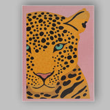 Pink Background Pop Art Leopard Portrait Contemporary Animal Illustration Canvas Wall Art Print Decor Picture Ready to Hang
