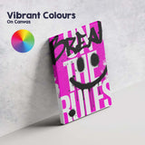 Dream Big Smile Face Graffiti Typography Street Art Canvas Wall Art Print Decor Picture Ready to Hang