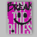 Dream Big Smile Face Graffiti Typography Street Art Canvas Wall Art Print Decor Picture Ready to Hang