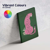 Pink Leopard Jungle Animal Contemporary Minimalist Illustration Canvas Wall Art Print Decor Picture Ready to Hang