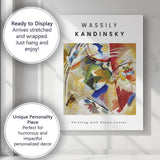 Wassily Kandinsky Painting With Green Center Abstract Expressionist Museum Art Canvas Wall Art Print Decor Picture Ready to Hang