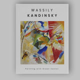 Wassily Kandinsky Painting With Green Center Abstract Expressionist Museum Art Canvas Wall Art Print Decor Picture Ready to Hang