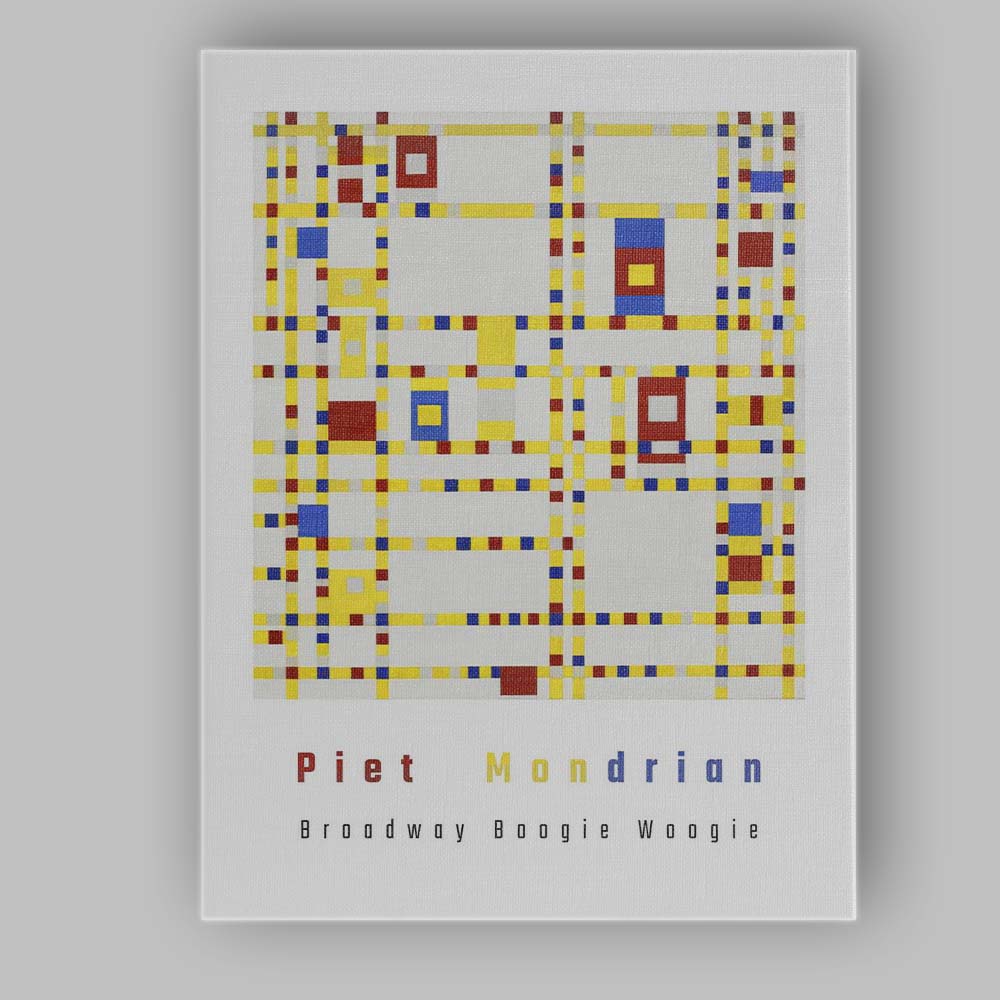 Piet Mondrian Broadway Boogie Woogie Geometric Abstract Museum Art Canvas Wall Art Print Decor Picture Ready to Hang