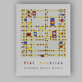 Piet Mondrian Broadway Boogie Woogie Geometric Abstract Museum Art Canvas Wall Art Print Decor Picture Ready to Hang