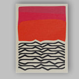 Minimalist Red Orange Horizon Abstract Landscape Contemporary Canvas Wall Art Print Decor Picture Ready to Hang