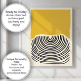 Mustard Yellow Abstract Arch Line Art Minimalist Contemporary Canvas Wall Art Print Decor Picture Ready to Hang