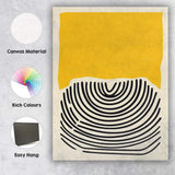 Mustard Yellow Abstract Arch Line Art Minimalist Contemporary Canvas Wall Art Print Decor Picture Ready to Hang