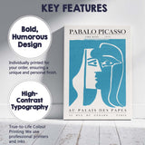 Pablo Picasso The Kiss Minimalist Line Art Exhibition Poster Canvas Wall Art Print Decor Picture Ready to Hang