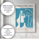 Pablo Picasso The Kiss Minimalist Line Art Exhibition Poster Canvas Wall Art Print Decor Picture Ready to Hang