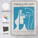 Pablo Picasso The Kiss Minimalist Line Art Exhibition Poster Canvas Wall Art Print Decor Picture Ready to Hang