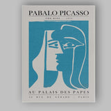 Pablo Picasso The Kiss Minimalist Line Art Exhibition Poster Canvas Wall Art Print Decor Picture Ready to Hang