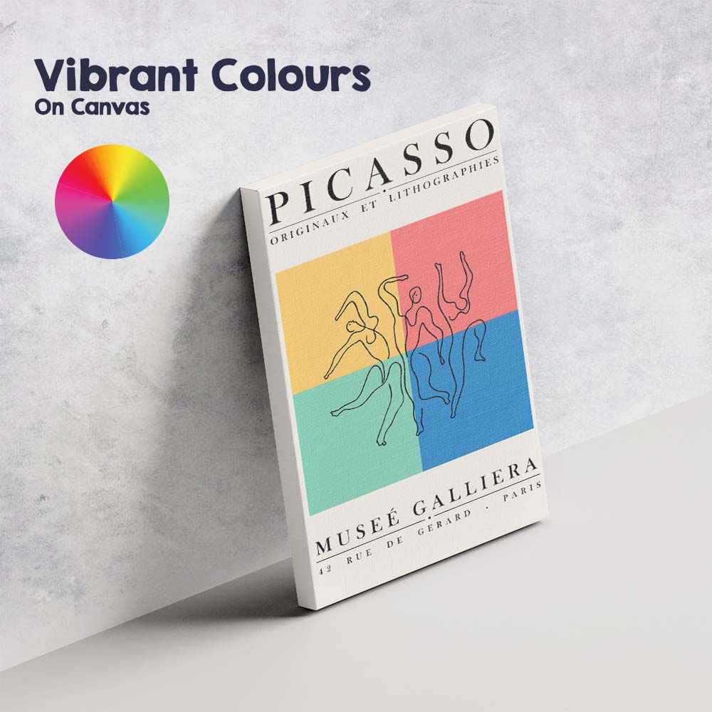 Pablo Picasso Abstract Dancing Figures Exhibition Poster Canvas Wall Art Print Decor Picture Ready to Hang