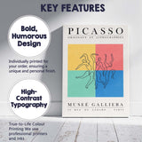 Pablo Picasso Abstract Dancing Figures Exhibition Poster Canvas Wall Art Print Decor Picture Ready to Hang