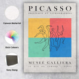 Pablo Picasso Abstract Dancing Figures Exhibition Poster Canvas Wall Art Print Decor Picture Ready to Hang