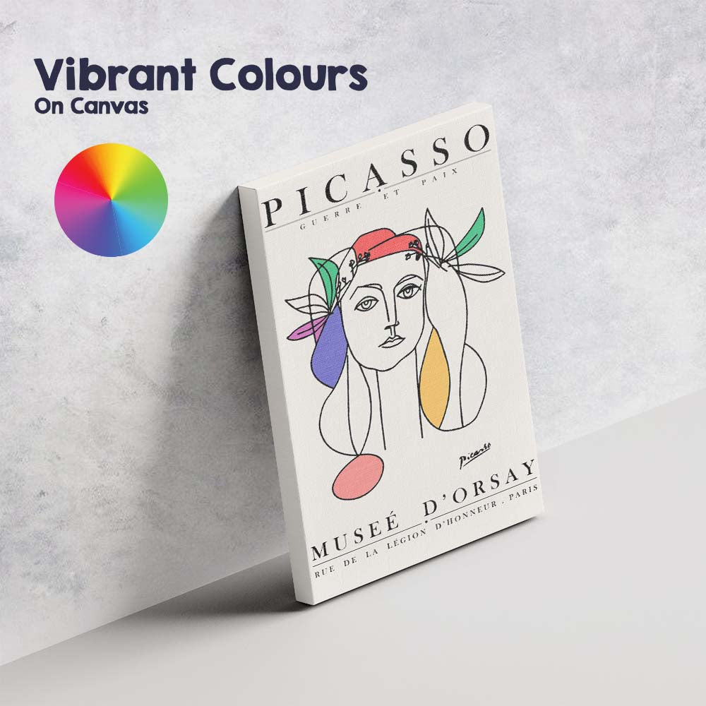 Pablo Picasso Guerre Et Paix Abstract Woman Portrait Exhibition Poster Canvas Wall Art Print Decor Picture Ready to Hang