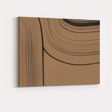Neutral Beige Minimalist Curved Line Abstract Brushstroke Canvas Wall Art Print Decor Picture Ready to Hang