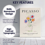 Picasso Bouquet Of Peace Floral Line Art Poster Canvas Wall Art Print Decor Picture Ready to Hang